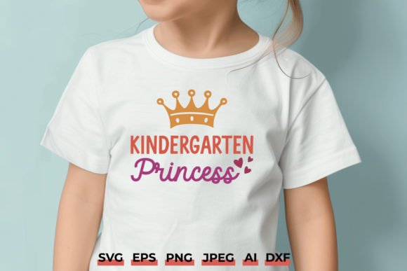 Kindergarten Princess Cute SVG Design: Graphics for Crafts