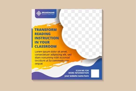 Transform Reading Square Banner Graphics for Social Media Templates